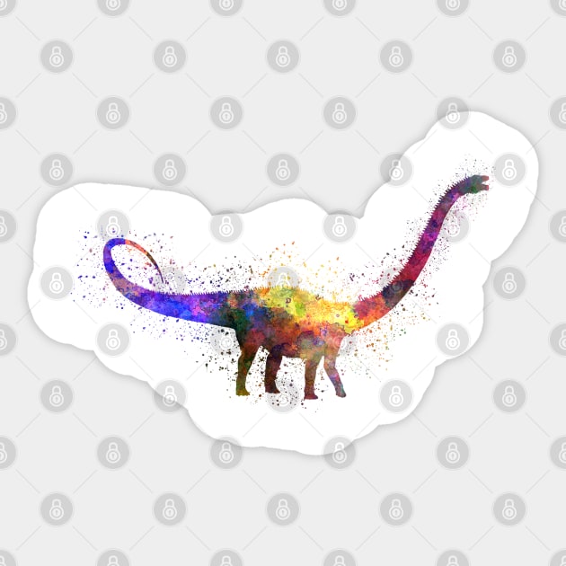 diplodocus in watercolor Sticker by PaulrommerArt